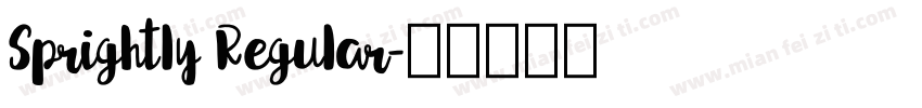 Sprightly Regular字体转换